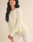 Candace Slub Long Sleeve Layering Top