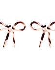 Cocoa Bow Statement Stud Earrings