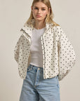 Alessia Polka-Dot Pullover Jacket