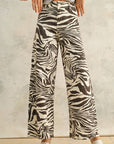 Zaza Zebra Wide Leg Jean