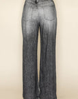 Ainsley Denim Terry Pants- Black