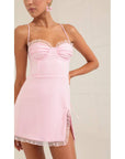 Lucy in The Sky Anise Corset Ruffle Dress in Pink