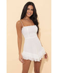 Chrissie Fit and Flare Dress in White
