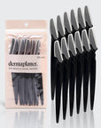 Recycled Plastic Dermaplaners 12pc Set - Black