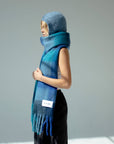 The Reykjavik Scarf Blue Check