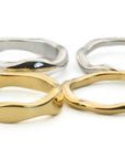 Waves Gold Ring Set