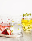 Stemless Wine Glass with Strawberries - sanitystyle