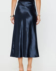 Satin Slip Midi Skirt