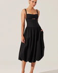 Jevi Sleeveless Bubble Midi Dress