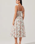 Sariah Pleated Eyelet Midi Dress