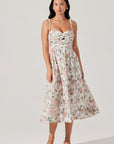 Sariah Pleated Eyelet Midi Dress
