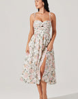 Sariah Pleated Eyelet Midi Dress