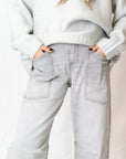Tessa Barrel Jean- Light Grey