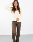 Cocoa Contrast Straight