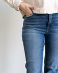 Nova Cropped Jean- Deep Blue