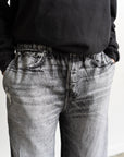 Ainsley Denim Terry Pants- Black