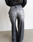 Ainsley Denim Terry Pants- Black