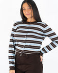 Ella Multi Stripe Button Cardigan