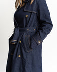 Catherine Denim Trench Coat