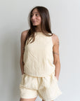 Piper Shirred Waist Shorts