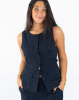 East Gate Pinstripe Waistcoat