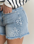 Poppy High Rise Denim Shorts