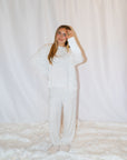 Snowflake Long Sleeve Pajama Top