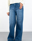 Parker Pintuck Ankle Wide Leg Jeans