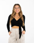 Riley LS V-Neck Wrap Top