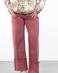 Sienna Crop Wide Leg Wide Cuffed Pants