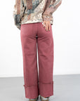 Sienna Crop Wide Leg Wide Cuffed Pants