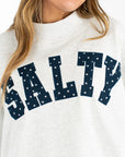 Salty Stars Mock Neck Sweatshirt