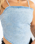 Romy Denim Bandana Top