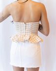 Noelle Peplum Strapless Top