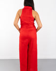 Eve Utility Belted Linen Jumpsuit