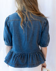 Delancey Denim Peplum Jacket