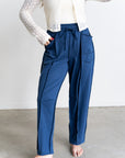 Tessa Wide-Leg Drawstring Pants