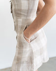 Lisa Button-Front Mini Dress