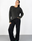 Runa Crew Neck Exposed Seam Sweater