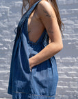 Chris Denim Tie-Front Romper