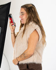Georgette Faux Fur Vest