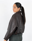 Valeria Faux Leather Bubble Bomber