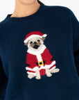 Santa Pug Knit Sweater