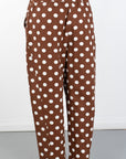 Carina Polka Dot Straight-Leg Pants