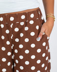 Carina Polka Dot Straight-Leg Pants