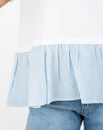 Ravello Mix Media Poplin Tee
