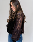 Daria Velvet Lace Blouse