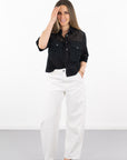Pistola Beau Seamed Crescent Leg in Paper White