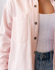 Elin Denim Top- Blush