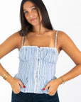 Lunaria Pinstripe Corset Top